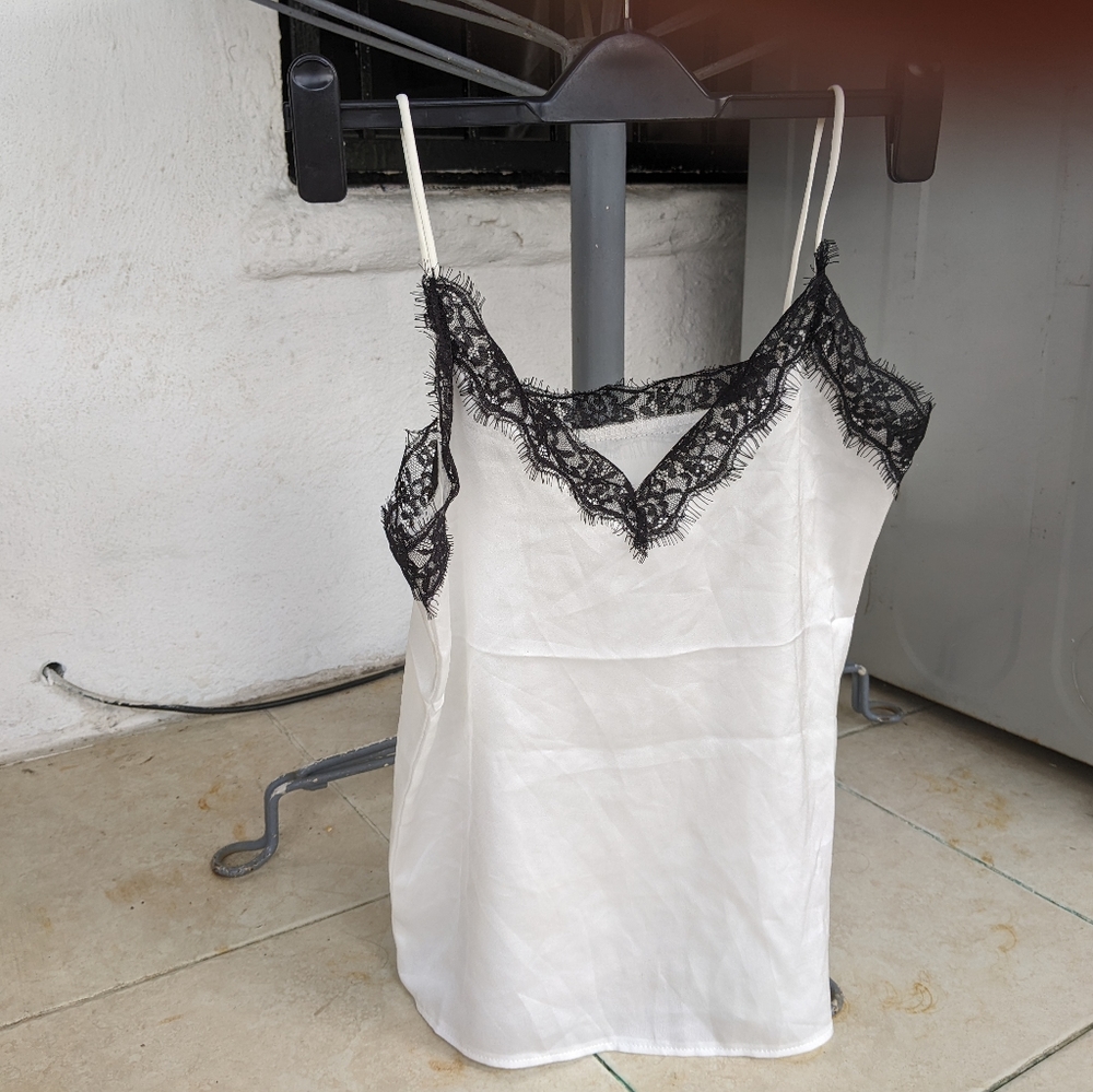 Black and white tank top